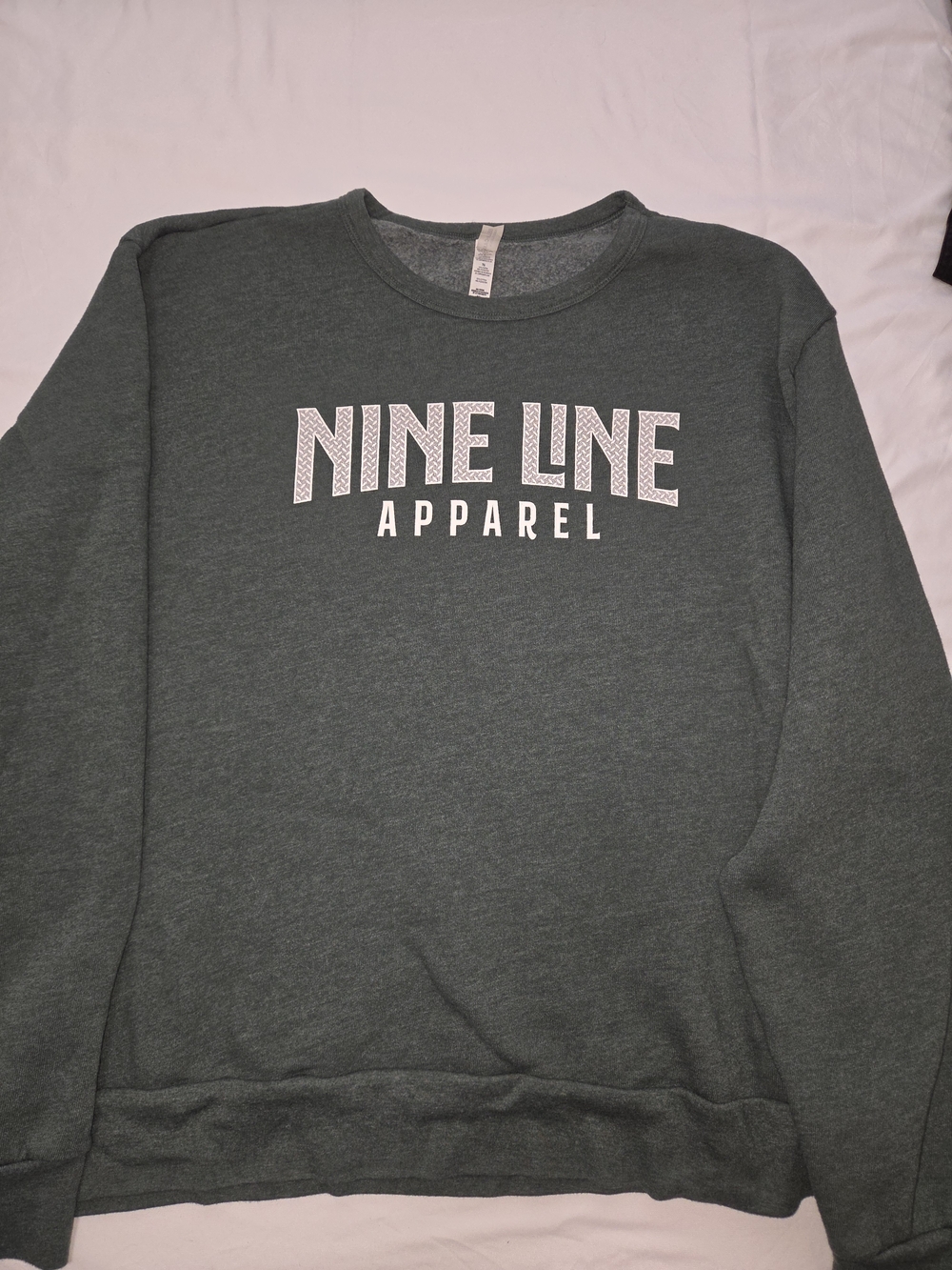 Nine Line Apparel Men's Heather Forest Green Crewneck Sweatshirt